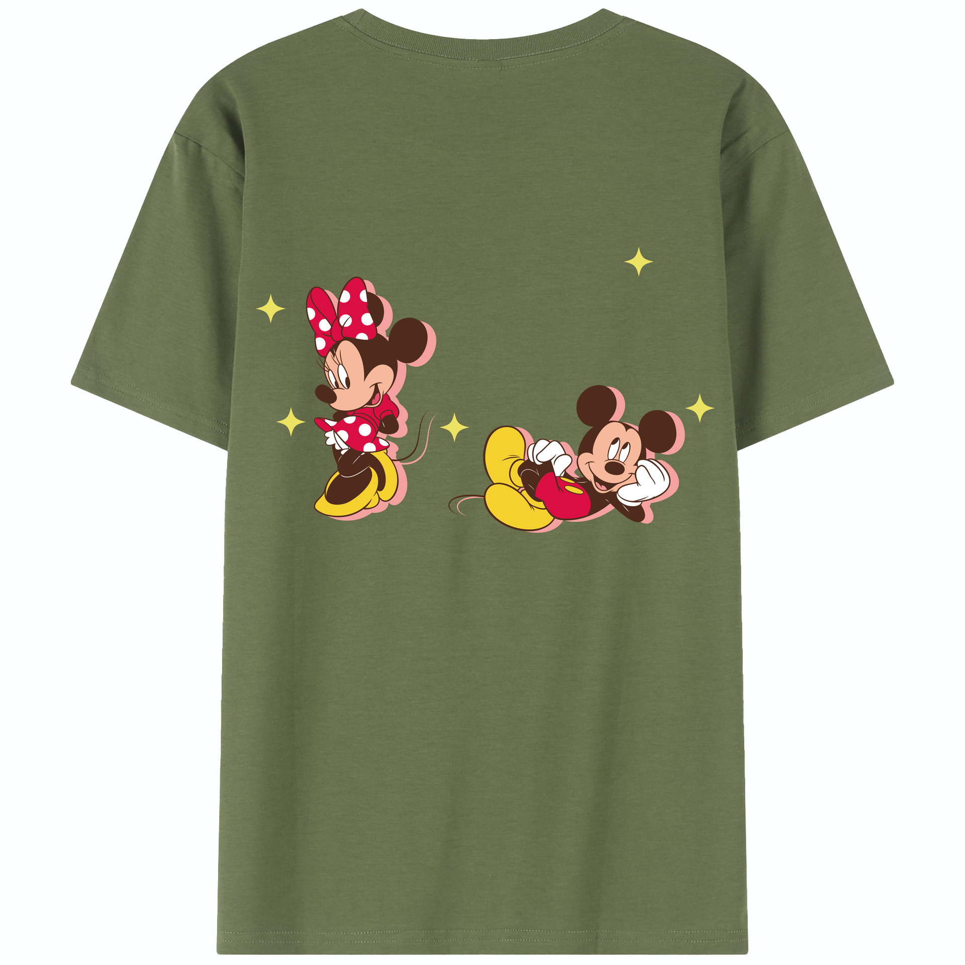 （画像用） ミッキーマウス Mickey Mouse 綿100％半袖Tシャツ（背面プリント）